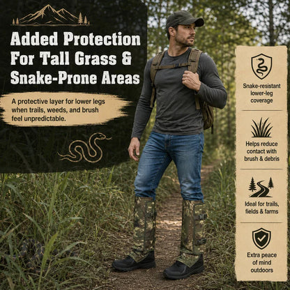 🌿 Snake-Resistant Outdoor Leg Gaiters